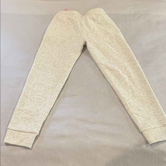 Puma Girl’s Grey Heather & Pink Sweatpants Fleece Cuffed Size M (7/8) - Picture 7 of 10
